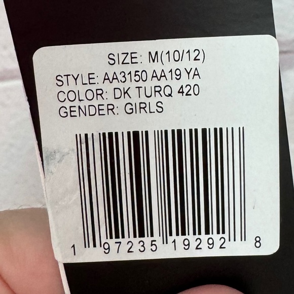 Adidas Girls TURQ‎ Quarter-Zip Sparkle Fuzzy Holiday Jacket Medium 10-12 NWT - Picture 3 of 11